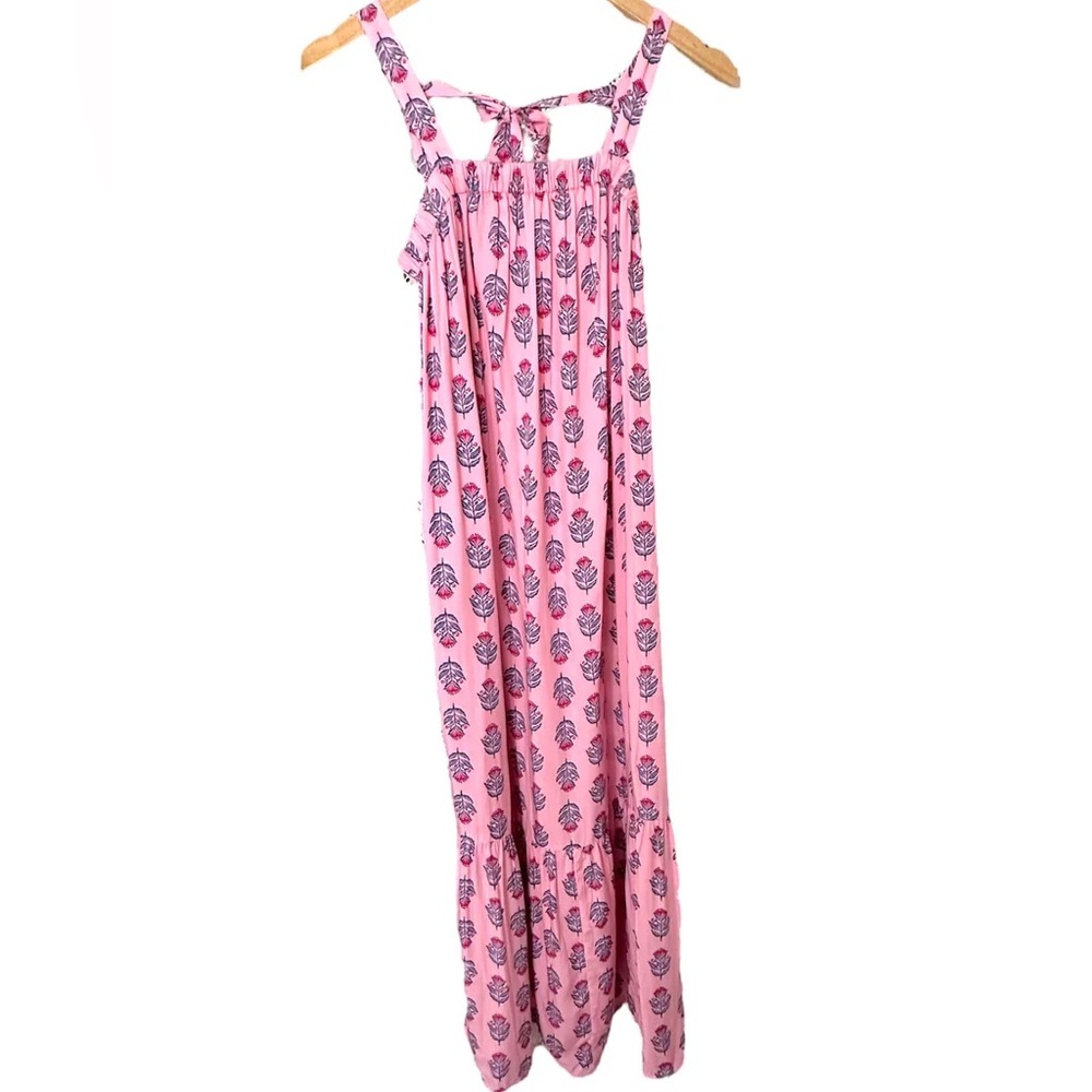 Anthropologie Vibes Pink Leaf Print Dress - Old Navy - Picture 4 of 9